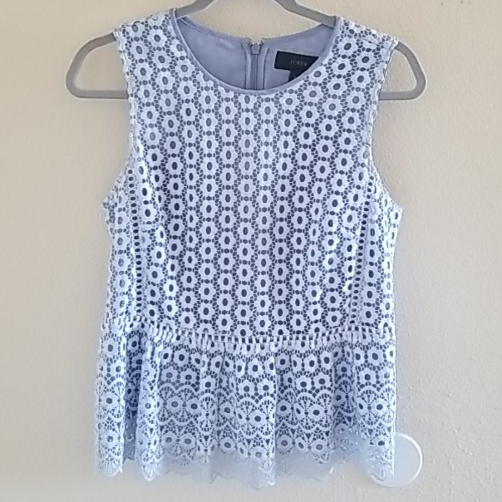 Floral lace top with peplum